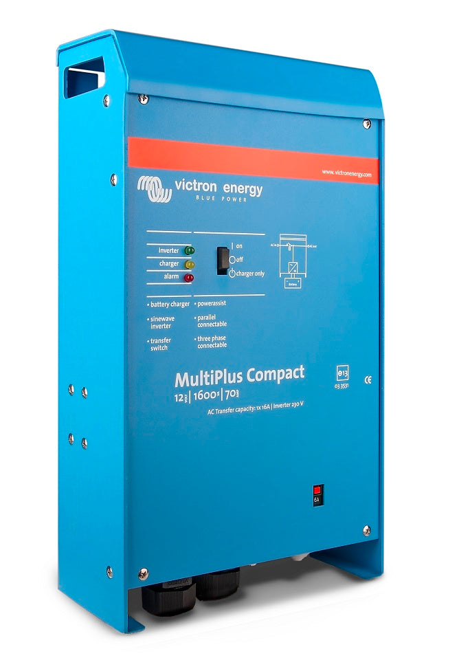 VICTRON MULTIPLUS COMPACT INVERTER/CHARGER 12/1600/70A - 16A TRANSFER SWITCH