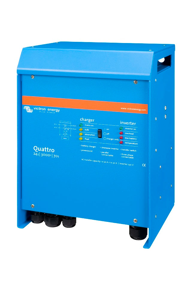 VICTRON QUATTRO INVERTER CHARGER 24/3000/70A - 50A TRANSFER SWITCH