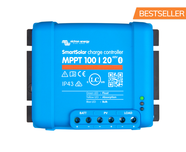 Victron MPPT SmartSolar 100/20 12V/24V/48V Charge Controller – Energy  Connections