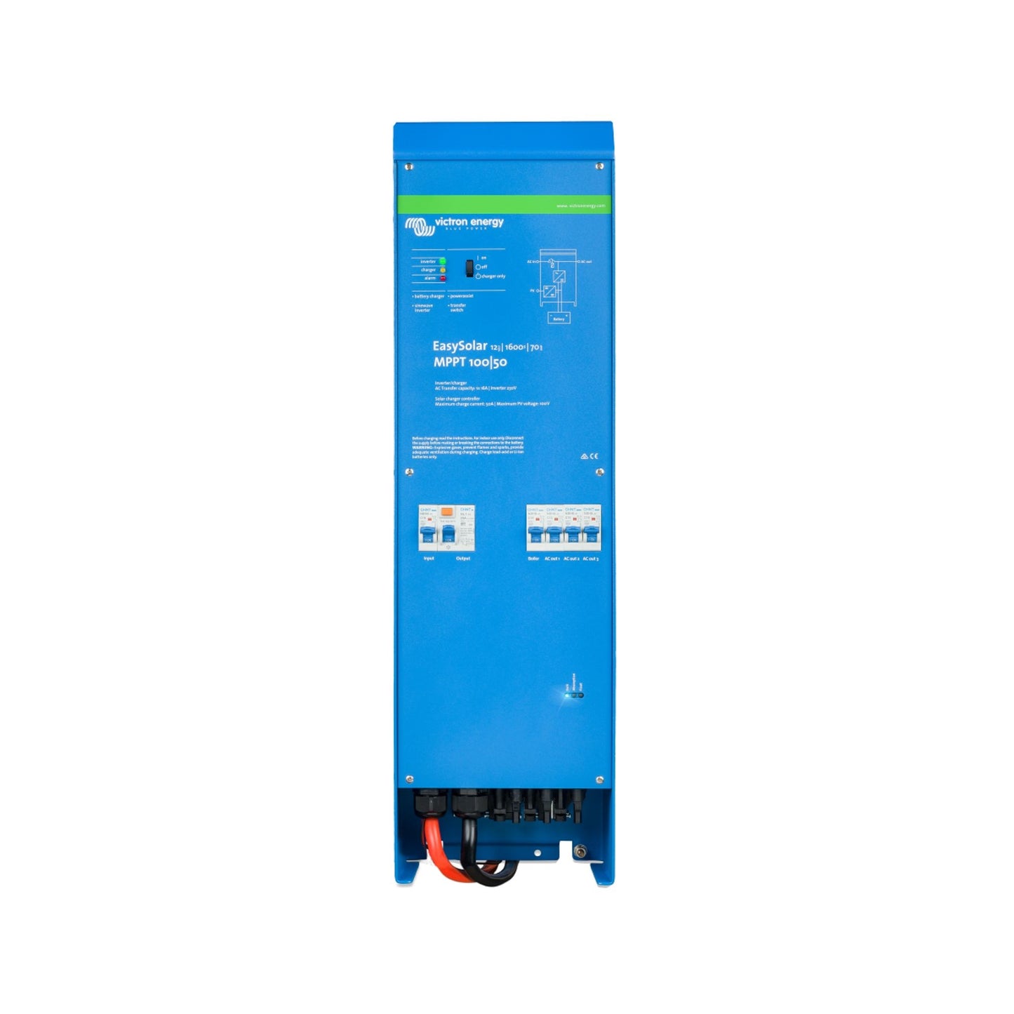 VICTRON EASYSOLAR INVERTER/CHARGER 12V-1600VA-70A -16A TRANSFER SWITCH - 100/50 MPPT