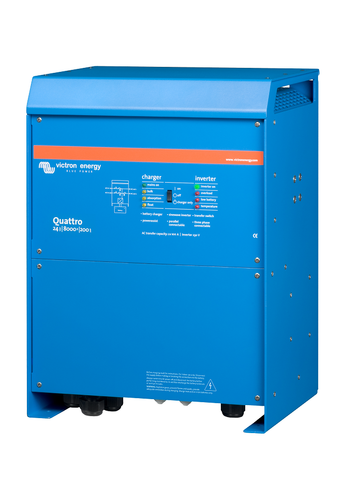 VICTRON QUATTRO INVERTER CHARGER 24/8000/200A - 100A TRANSFER SWITCH