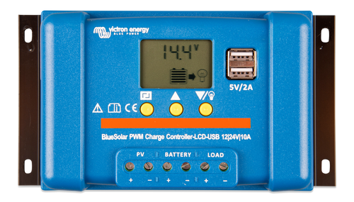 VICTRON BLUESOLAR PWM LCD-USB 12/24V-10A CHARGE CONTROLLER Energy Connections