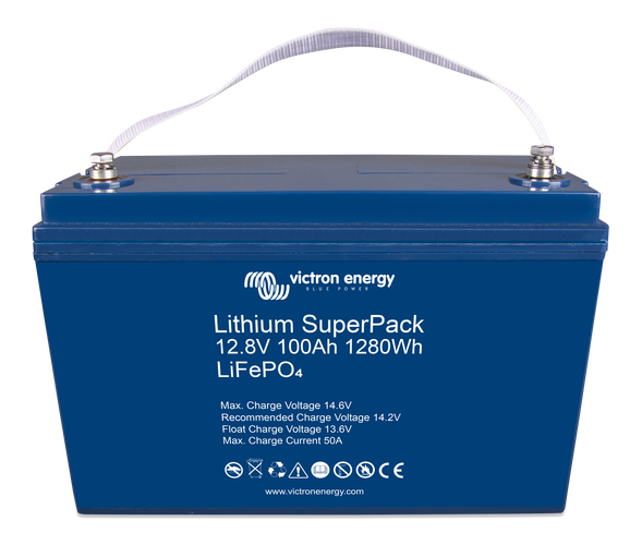 VICTRON ENERGY LITHIUM SUPERPACK 12.8V/100AH (M8) High Current Energy Connections