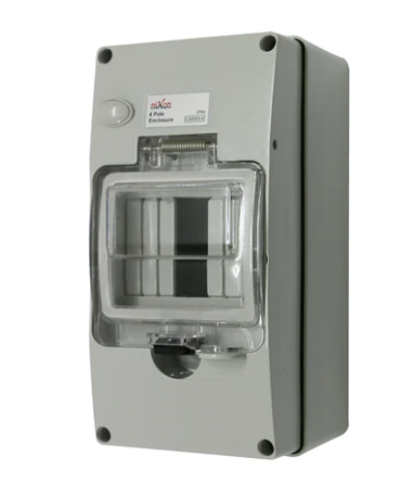 SOLAR ISOLATOR ENCLOSURE OUTDOOR WEATHER PROOF 4 DIN DC BREAKER HOUSING IP66 Energy Connections