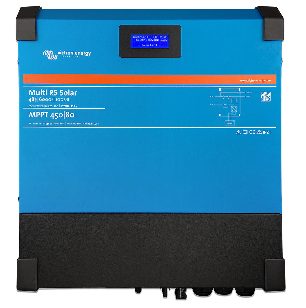 VICTRON MULTI RS SOLAR 48/6000/100-450/80 1 TRACKER HYBRID INVERTER/CHARGER Energy Connections
