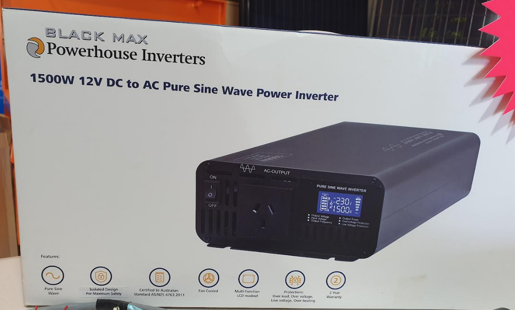 New Powerhouse Black Max Inverter 12V 1500W